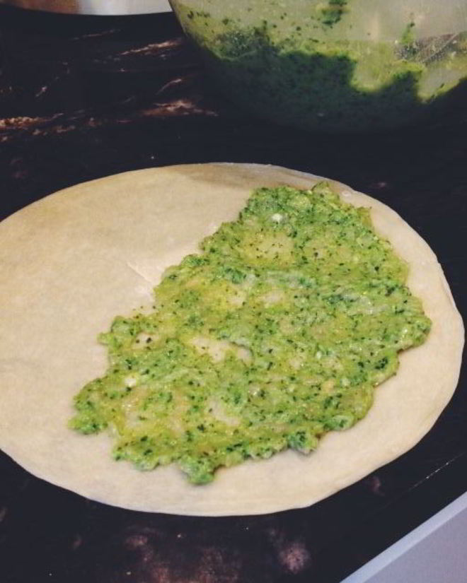 Рецепт лепешек с курицей и зеленью