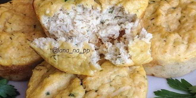 Рецепт Куриных маффинов с зеленью