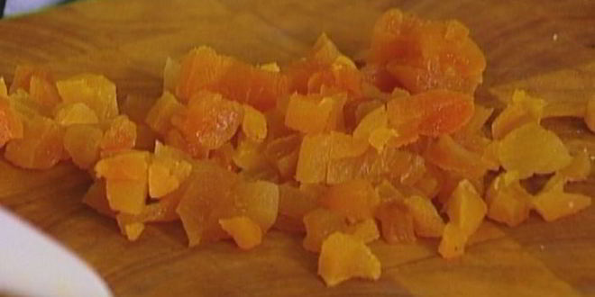 Рецепт маффинов с апельсиновым соком, орехами и курагой