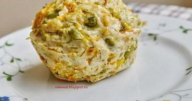 Рецепт Сочных куриных маффинов с зеленью