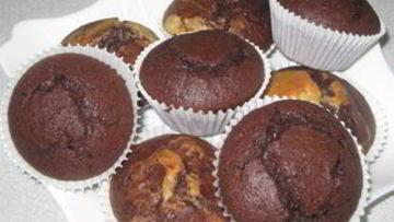 Рецепт Цветущих пестрых маффинов