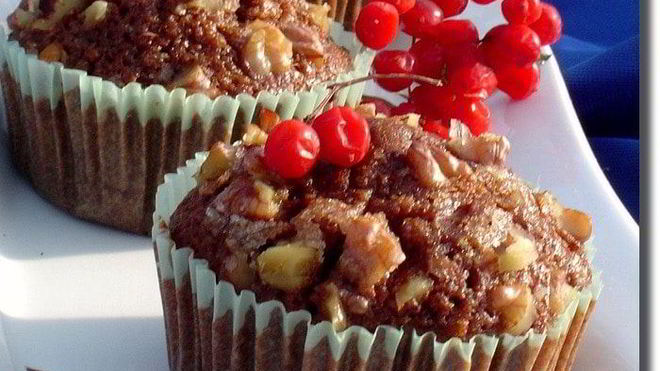 Рецепт тыквенных маффинов с грецкими орехами и корицей