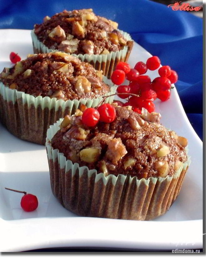 Рецепт тыквенных маффинов с грецкими орехами и корицей