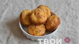 Рецепт Закусочных маффинов с ветчиной и сыром