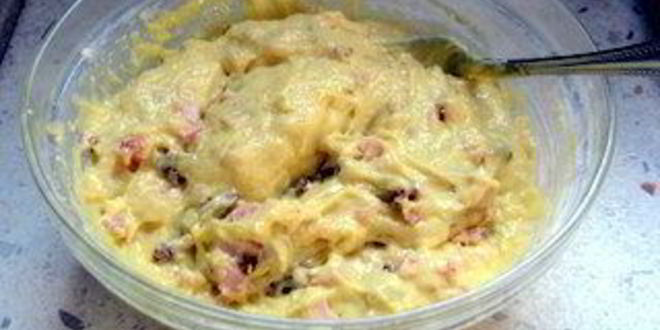 Рецепт закусочных маффинов с ветчиной