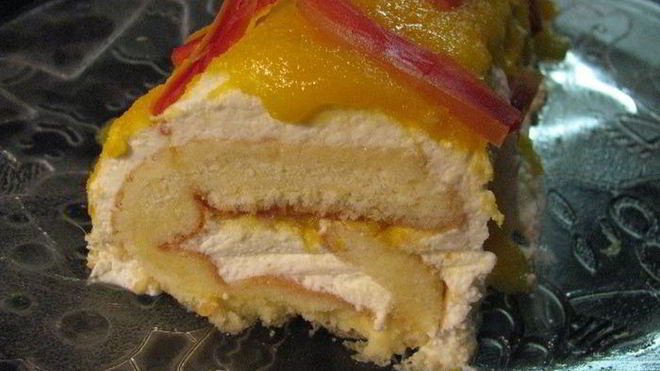 Рецепт мангова-творожного рулет