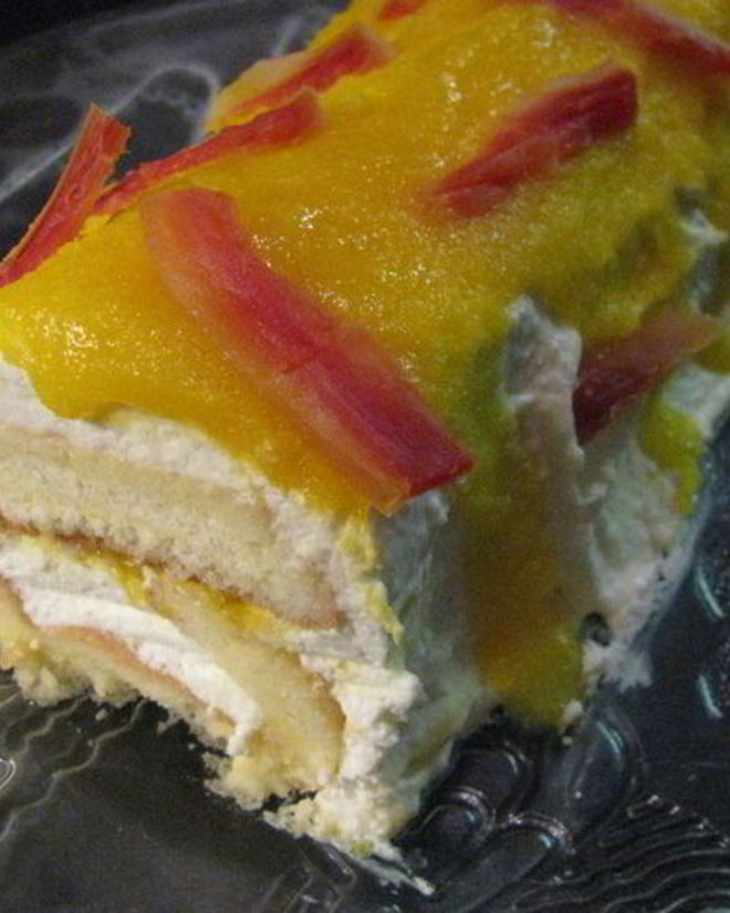 Рецепт мангова-творожного рулет