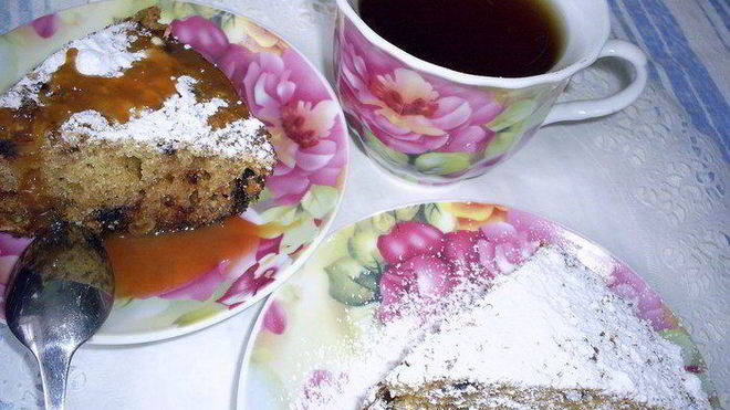 Рецепт быстрого манника с шоколадом и изюмом