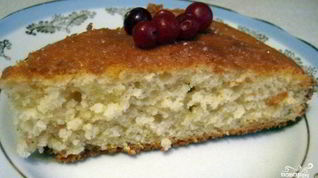 Рецепт Манника на кефире без яиц