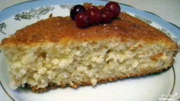 Рецепт Манника на кефире без яиц