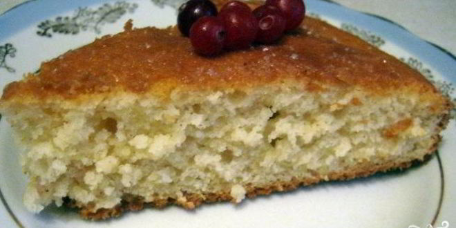 Рецепт Манника на кефире без яиц