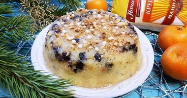 Рецепт Манника с шоколадом и миндалем