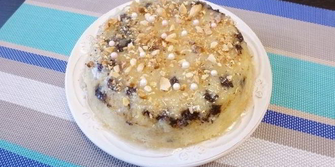 Рецепт манника с шоколадом и миндалем