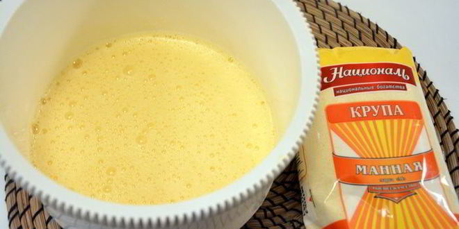 Рецепт манника в медовом сиропе