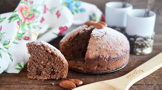 Рецепт Постного шоколадного манника с миндалем