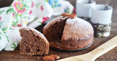 Рецепт Постного шоколадного манника с миндалем