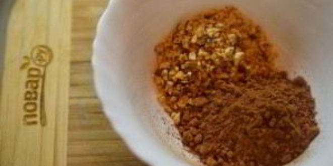 Рецепт постного шоколадного манника с миндалем