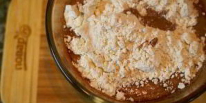 Рецепт постного шоколадного манника с миндалем