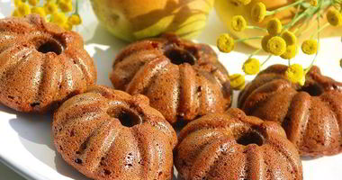 Рецепт Ржаных манников с грушами и яблоками