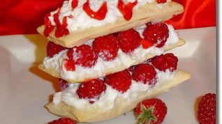 Рецепт Мильфея — слоек с малиной