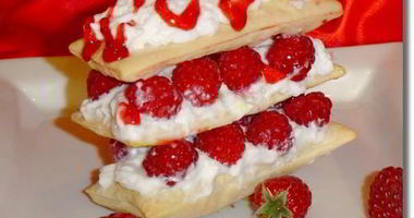 Рецепт Мильфея — слоек с малиной