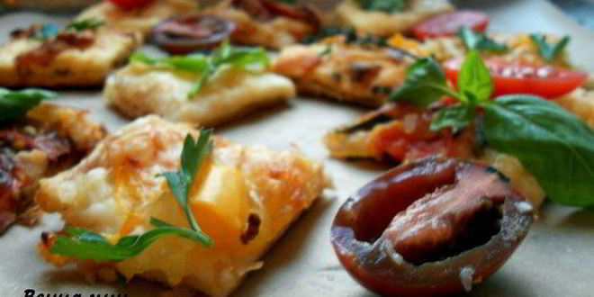 Рецепт Мини-выпечки с овощами и маринованным сыром