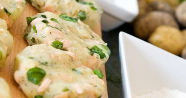 Рецепт Картофельных оладий с семгой