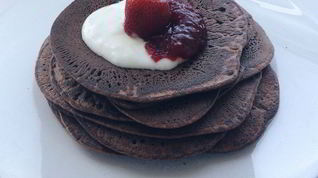 Рецепт Кефирных оладушек с черемуховой мукой