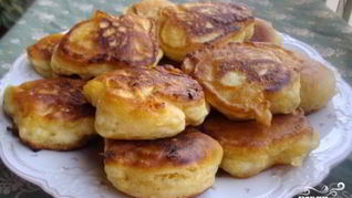 Рецепт Пышных оладий с яблоками