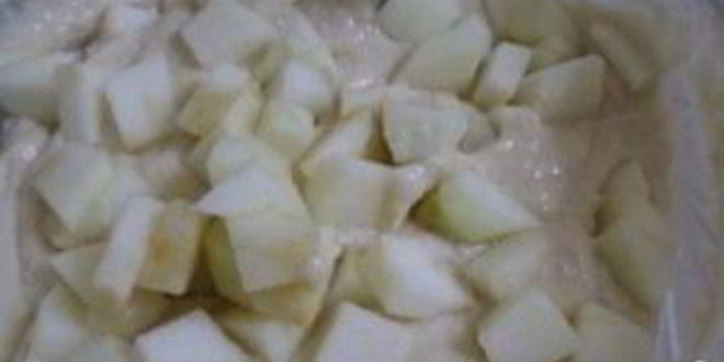 Рецепт пышных оладий с яблоками