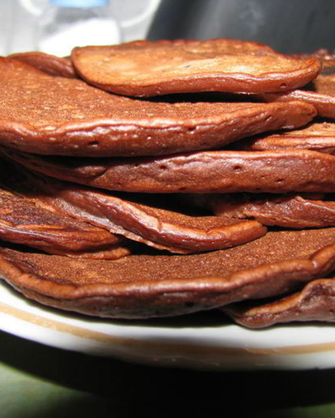 Рецепт шоколадных оладий