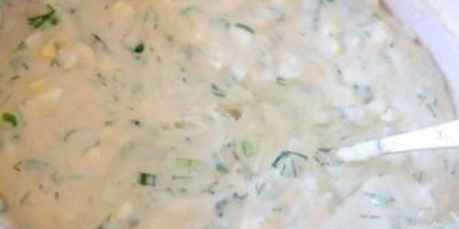 Рецепт закусочных оладий с зеленым луком и яйцом