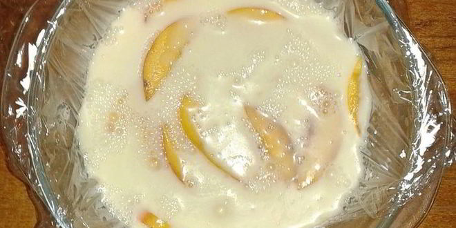 Рецепт фруктово-сметанного желе с печеньем