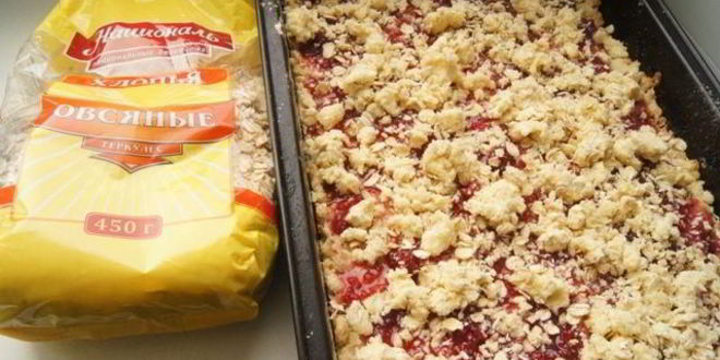 Рецепт овсяно-малинового печенье