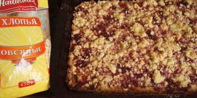 Рецепт овсяно-малинового печенье