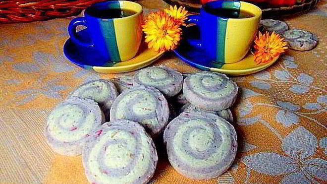 Рецепт печенья малиново-ореховое