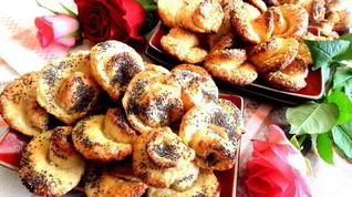 Рецепт Печенья Творожные розы