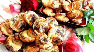 Рецепт Печенья Творожные розы