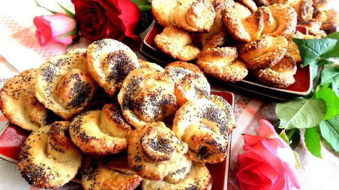 Рецепт печенья творожные розы