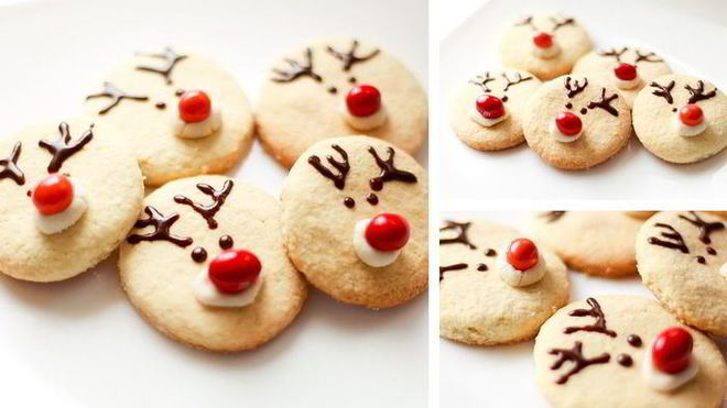 Рецепт песочного печенья новогодние олени