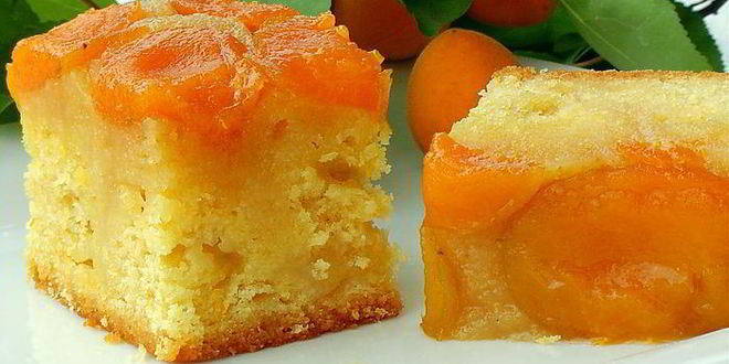 Рецепт абрикосового пирога-перевертыша с апельсиновой карамелью