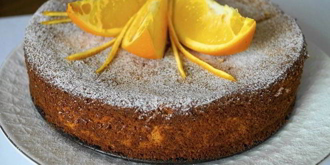 Рецепт апельсинова-миндального пирог без муки