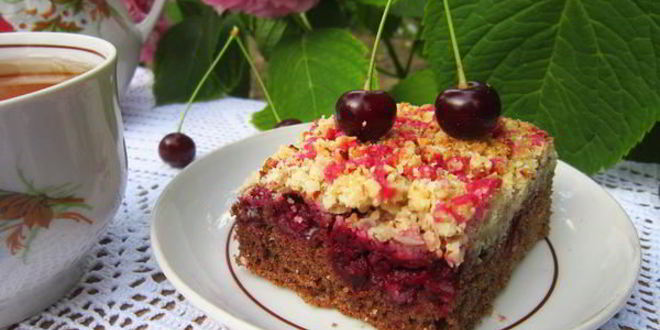 Рецепт ароматного вишневого пирога