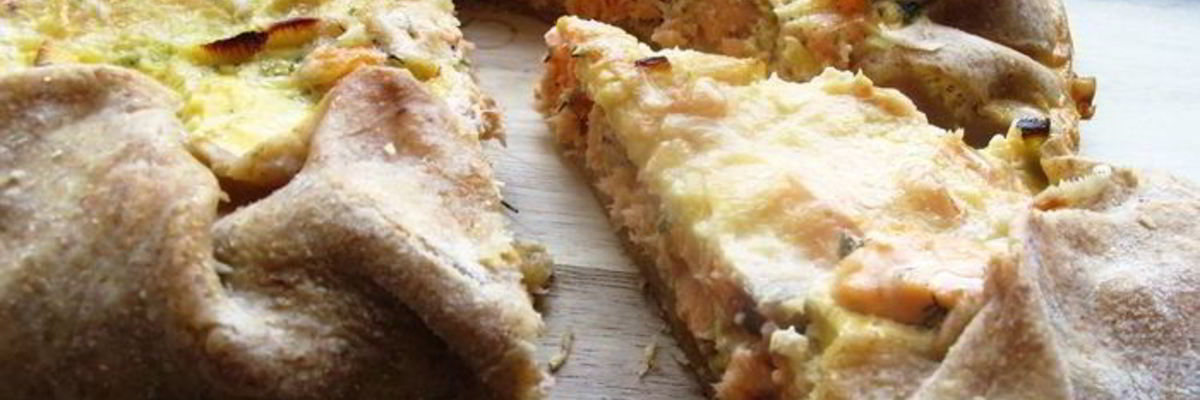 Рецепт Диетического киша с лососем из спельты