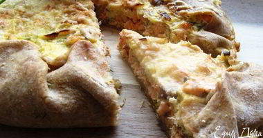 Рецепт Диетического киша с лососем из спельты