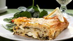 Рецепт Греческого пирога со шпинатом и фетой