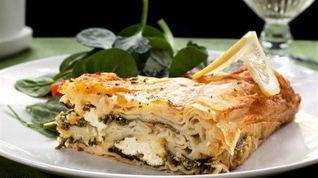 Рецепт Греческого пирога со шпинатом и фетой