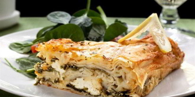 Рецепт Греческого пирога со шпинатом и фетой