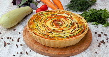 Рецепт Киша с кабачками и морковью