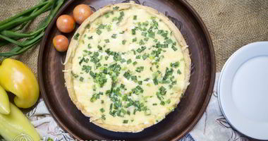 Рецепт Открытого пирога с курицей и овощами